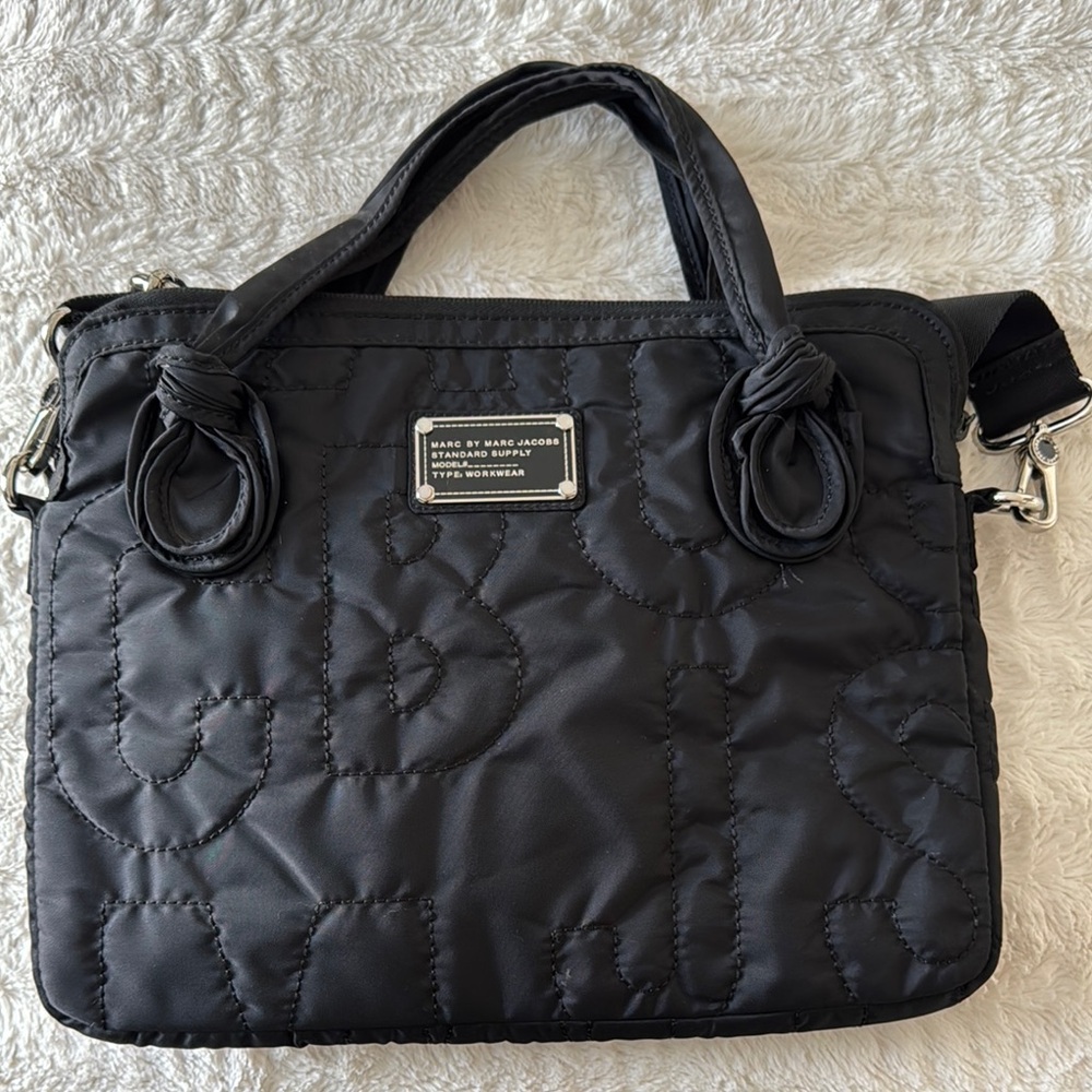 Marc Jacobs Black Quilted Laptop Bag